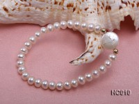 5.5mm white freshwater pearl bracelet