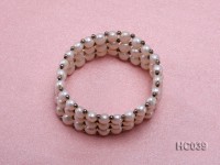 3 strand 6.5mm freshwater pearl bracelet