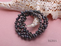 3 strand 5x7mm black freshwater pearl bracelet