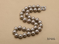 12mm bronze round seashell pearl necklace
