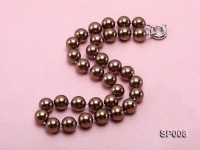12mm coffee round seashell pearl necklace