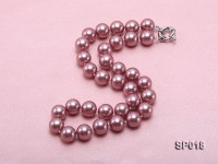 12mm claret-red round seashell pearl necklace