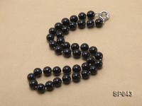 10mm black round seashell pearl necklace