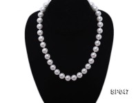 12mm white round seashell pearl necklace