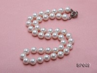 10mm White Round Seashell Pearl Necklace