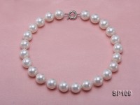16mm white round seashell pearl necklace