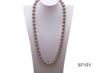 14mm coffee round seashell pearl necklace