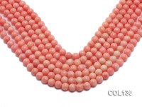 Wholesale 9mm Round Pink Coral Beads Loose String