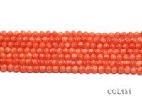 Wholesale 4-4.5mm Round Orange Coral Beads Loose String