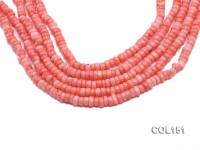 Wholesale 6-7mm Flat Pink Sponge Coral Beads Loose String