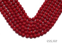 Wholesale 8-8.5mm Round Red Coral Beads Loose String