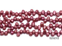 Wholesale 6X9mm Red Side-drilled Cultured Freshwater Pearl String