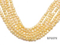 Wholesale 7-8mm  Flat  Freshwater Pearl String