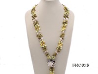 8-9mm green regenerated freshwater pearl necklace