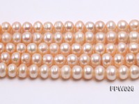 Wholesale 9.5×11.5mm Natural Pink Flat Cultured Freshwater Pearl String