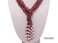 4-5mm purple flat freashwater pearl necklace