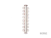 3.8mm Eight-strand Magnetic Sterling Silver Bar Clasp