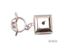 20mm Single-strand Sterling Silver Toggle Clasp