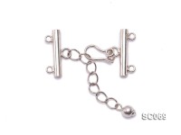 21mm Double-strand Sterling Silver Clasp
