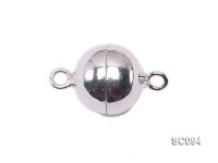 12mm Single-strand Magnetic Sterling Silver Ball Clasp