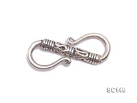 10*27mm Single-strand S-curve Sterling Silver Clasp