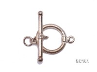 15mm Single-strand Sterling Silver Toggle Clasp