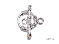 17mm Single-strand Sterling Silver Toggle Clasp