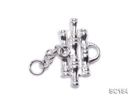 8*14mm Single-strand Sterling Silver Toggle Clasp