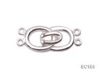 12*30mm Double-strand Sterling Silver Clasp