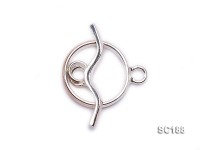 15mm Single-strand Sterling Silver Toggle Clasp