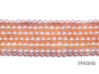 Wholesale 6x7mm Pink Flat Cultured Freshwater Pearl String