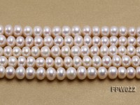 Wholesale 7x9mm Classic White Flat Cultured Freshwater Pearl String