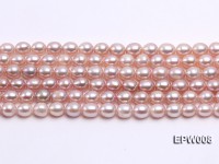 Wholesale High-quality 6.5-7.5mm Natural Lavender Rice-shaped Freshwater Pearl String