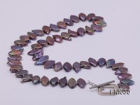 Classic 6.5×12.5mm Purple Seed-shaped Freshwater Pearl Necklace