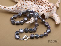 Classic 10mm Purplish-grey Irregular Freshwater Pearl Necklace