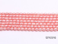 Wholesale 5.5X7mm Pink Rice-shaped Freshwater Pearl String