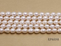 Wholesale 8.5x9mm Classic White Rice-shaped Freshwater Pearl String