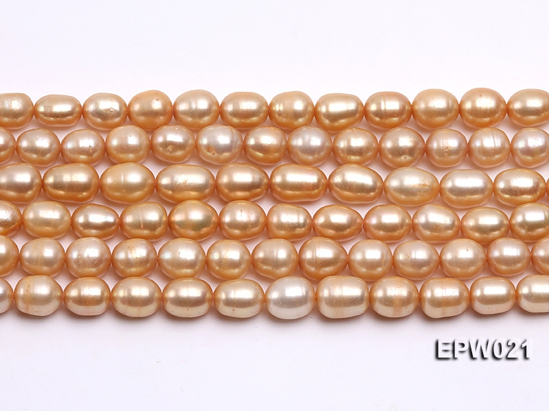 Wholesale 7X8.5mm  Rice-shaped Freshwater Pearl String