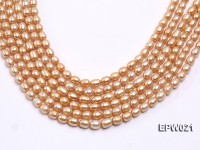 Wholesale 7X8.5mm  Rice-shaped Freshwater Pearl String