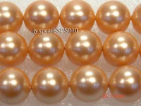 Wholesale 16mm Round Champagne Seashell Pearl String