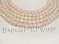 Wholesale 6.5-7.5mm Classic White Round Freshwater Pearl String
