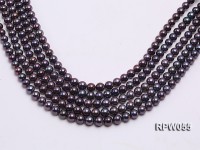 Wholesale AAA-grade  8-9mm Black Blue Round Freshwater Pearl String