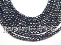 Wholesale 7-8mm Black Round Freshwater Pearl String