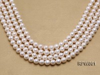 Wholesale Nice-quality 10-11mm Classic White Round Freshwater Pearl String