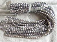 7.5-8mm Light Violet Round Seawater Pearl String