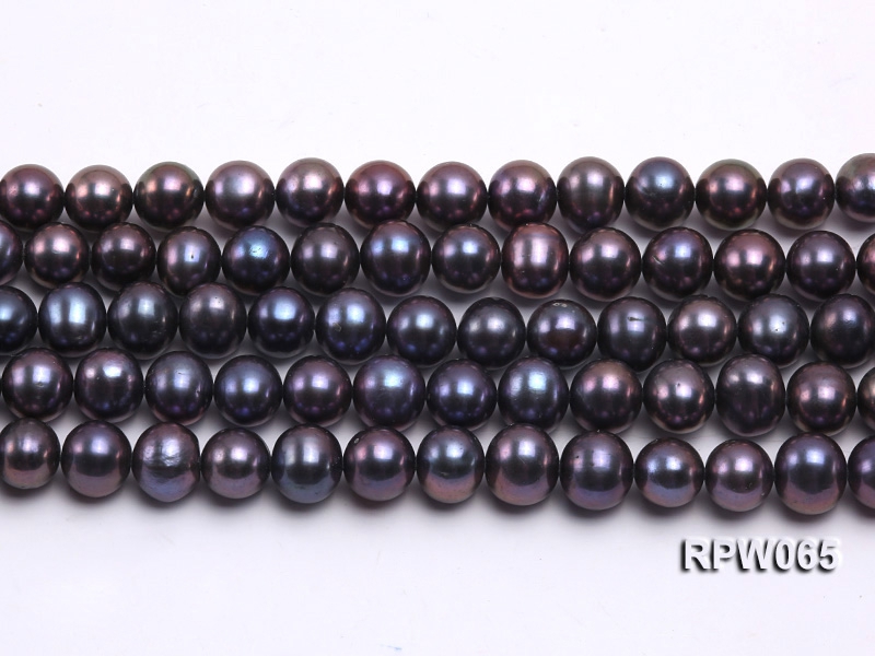 Wholesale 8-9mm Black Round Freshwater Pearl String