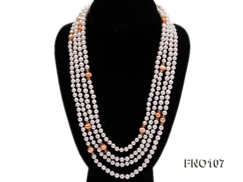 8-8.5mm natural white round freash water pearl necklace