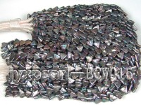 Wholesale 10-11mm Black Triangle Cultured Freshwater Pearl String