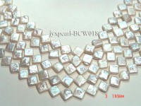 Wholesale 9mm Classic White Rhombic Cultured Freshwater Pearl String