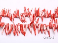 Wholesale 20-40mm Chili-shaped Pink Coral Sticks Loose String